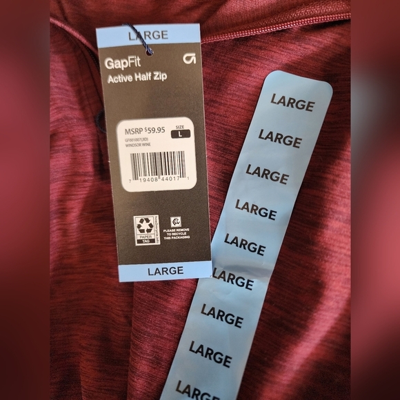 Mens Gap Fit Active Half Zip Mockneck. Stretch knit. Layering Essential NWT - Picture 3 of 6